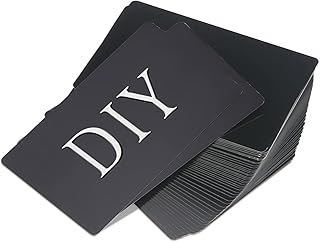 50 张金属名片令人印象深刻的管铝名片空黑色铝合金卡激光雕刻名片